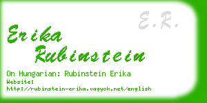 erika rubinstein business card
